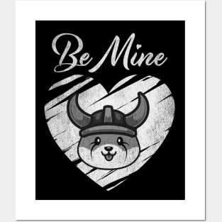 Valentine Be Mine Floki Inu Coin To The Moon Floki Army Crypto Token Cryptocurrency Blockchain Wallet Birthday Gift For Men Women Kids Posters and Art